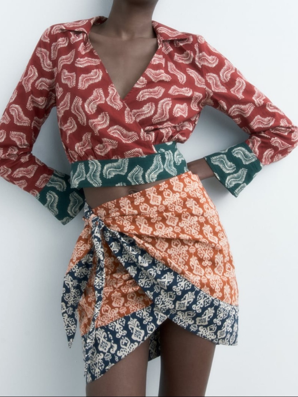 PRINTED SARONG SKIRT